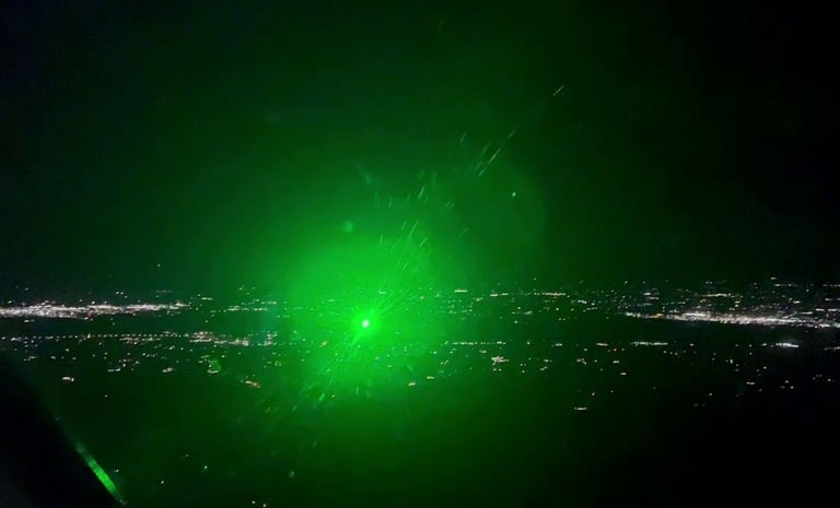 FBI photo of COMMERCIAL AIRCRAFT LASER INCIDENTS