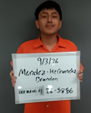 Mugshot of Brandon Isaac Mendez-Hernandez