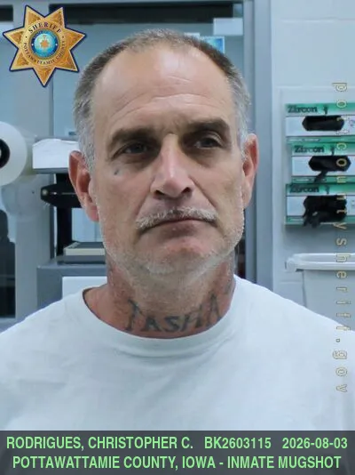 Mugshot of CHRISTOPHER CHARLES RODRIGUES