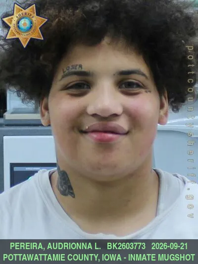 Mugshot of AUDRIONNA LEANN PEREIRA