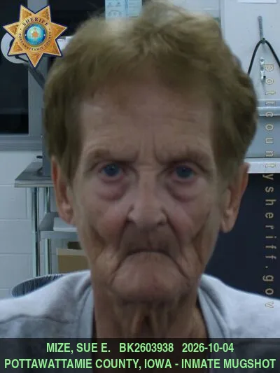 Mugshot of SUE ELIZABETH MIZE