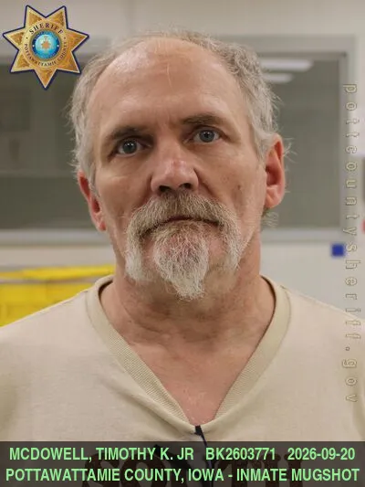 Mugshot of TIMOTHY KENT JR. MCDOWELL