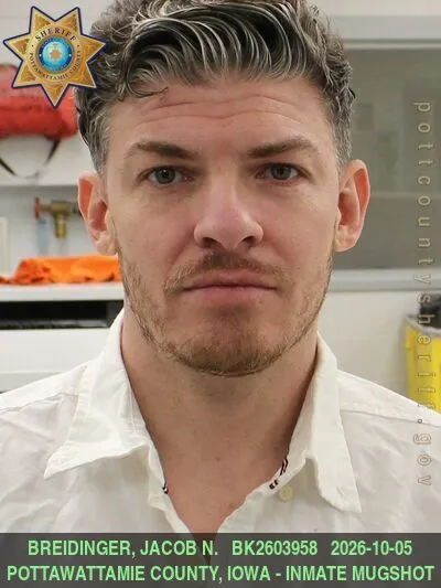 Mugshot of JACOB NOEL BREIDINGER