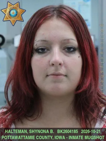 Mugshot of SHYNONA BRYANNE HALTEMAN