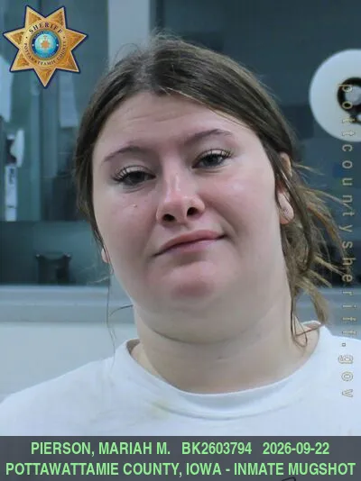 Mugshot of MARIAH MARIE PIERSON
