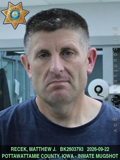 Mugshot of MATTHEW JAMES RECEK